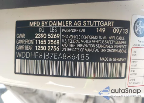 2014 Mercedes-Benz E 350 4Matic z USA, uszkodzony, nr VIN WDDHF8JB7EA886485